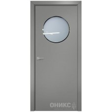 Межкомнатная дверь Оникс Сфера Эмаль RAL 7036 по МДФ со стеклом
