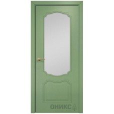 Межкомнатная дверь Оникс Венеция эмаль RAL 6021 по ясеню со стеклом