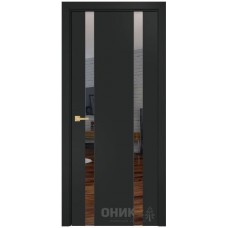 Межкомнатная дверь Оникс Верона 2 CPL тёмно серый с зеркалом