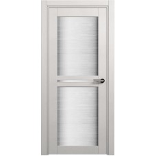 Межкомнатная дверь Status Elegant 143, Дуб Белый, стекло Сатинато бронза