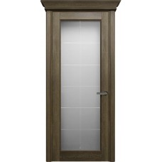Межкомнатная дверь Status Classic 552, Винтаж, стекло Алмазная гравировка английская решетка