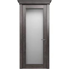Межкомнатная дверь Status Classic 552, Дуб Патина, стекло Сатинато белое