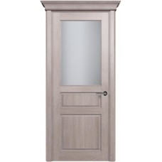 Межкомнатная дверь Status Classic 532, Дуб Серый, стекло Сатинато белое матовое