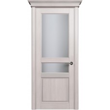 Межкомнатная дверь Status Classic 533, Дуб Белый, стекло Сатинато белое матовое