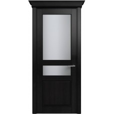 Межкомнатная дверь Status Classic 533, Дуб Чёрный, стекло Сатинато белое матовое