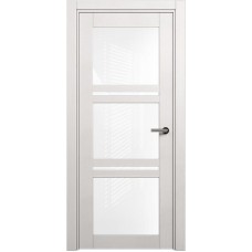 Межкомнатная дверь Status Elegant 147, Дуб Белый, стекло Триплекс белый