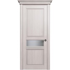 Межкомнатная дверь Status Classic 534, Дуб Белый, стекло Сатинато белое матовое