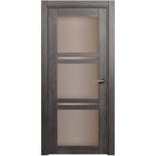 Межкомнатная дверь Status Elegant 147, Дуб Патина, стекло Сатинато бронза