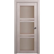 Межкомнатная дверь Status Elegant 147, Дуб Серый, стекло Сатинато бронза
