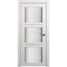 Межкомнатная дверь Status Elegant 146, Дуб Белый, стекло Канны