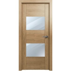 Межкомнатная дверь Status Versia 221, Дуб Светлый, стекло Зеркало