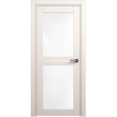 Межкомнатная дверь Status Elegant 143, Белый Жемчуг, стекло Триплекс белый