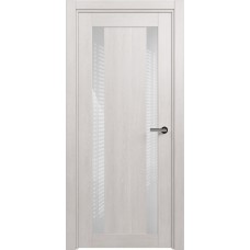 Межкомнатная дверь Status Estetica 822, Дуб Белый, стекло Глосс белое