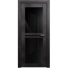 Межкомнатная дверь Status Elegant 143, Венге Пепельный, стекло Триплекс черный