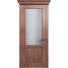 Межкомнатная дверь Status Classic 521, Дуб Капучино, стекло Сатинато белое матовое