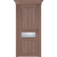 Межкомнатная дверь Status Classic 534, Дуб Капучино, стекло Алмазная гравировка грань