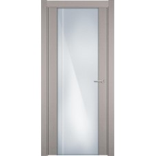 Межкомнатная дверь Status Futura 331, Дуб Белый, стекло Триплекс 8 мм с вертикальной гравировкой