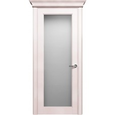 Межкомнатная дверь Status Classic 552, Белый Жемчуг, стекло Сатинато белое