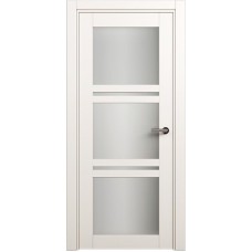Межкомнатная дверь Status Elegant 147, Белый лёд, стекло Сатинато белое