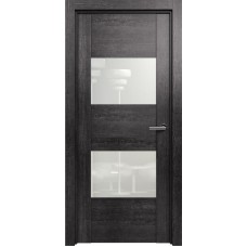 Межкомнатная дверь Status Versia 221, Венге Пепельный, стекло Лакобель белое
