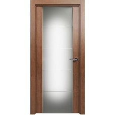 Межкомнатная дверь Status Versia 222, Анегри, стекло Триплекс 8 мм с горизонтальной гравировкой
