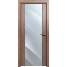 Межкомнатная дверь Status Trend 423, Дуб Капучино, стекло Зеркало