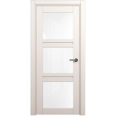 Межкомнатная дверь Status Elegant 146, Белый Жемчуг, стекло Триплекс белый