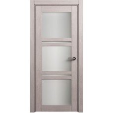 Межкомнатная дверь Status Elegant 147, Дуб Серый, стекло Сатинато белое