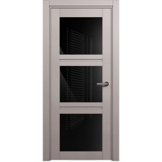 Межкомнатная дверь Status Elegant 146, Грей, стекло Триплекс черный
