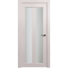 Межкомнатная дверь Status Optima 135, Дуб Белый, стекло Сатинато белое