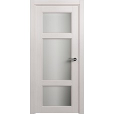 Межкомнатная дверь Status Classic 542, Дуб Белый, стекло Сатинато белое