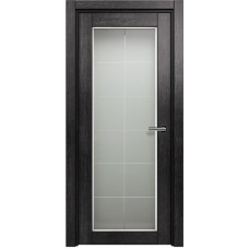 Межкомнатная дверь Status Optima 125, Венге Пепельный, стекло Французская решетка сатинато белое фацет