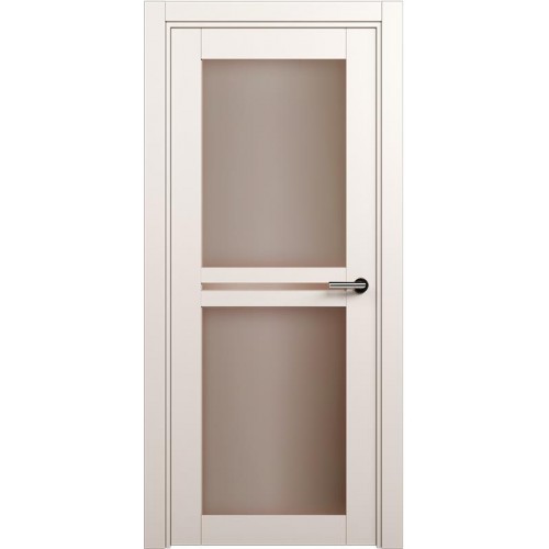 Межкомнатная дверь Status Elegant 143, Белый Жемчуг, стекло Сатинато бронза
