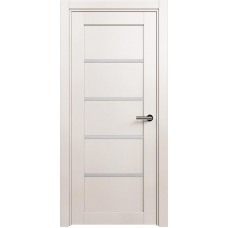 Межкомнатная дверь Status Optima 121, Белый Жемчуг, стекло Канны
