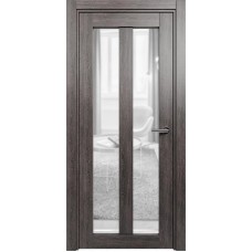 Межкомнатная дверь Status Optima 135, Дуб Патина, стекло Сатинато прозрачное