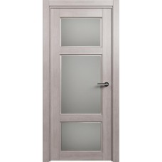 Межкомнатная дверь Status Classic 542, Дуб Серый, стекло Фацет