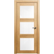 Межкомнатная дверь Status Elegant 146, Дуб Светлый, стекло Триплекс белый