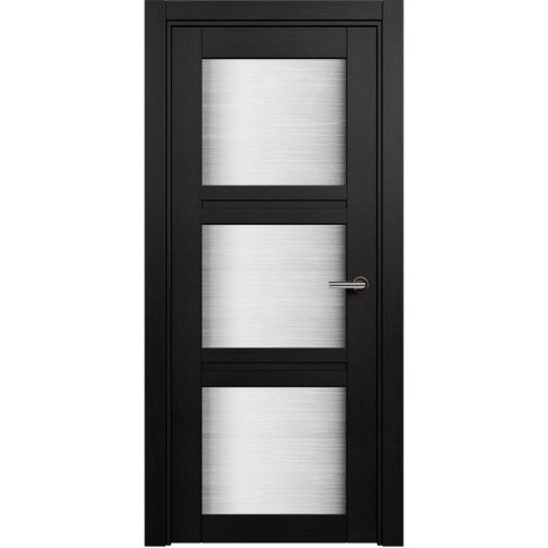 Межкомнатная дверь Status Elegant 146, Дуб Чёрный, стекло Канны