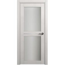 Межкомнатная дверь Status Elegant 143, Дуб Белый, стекло Канны