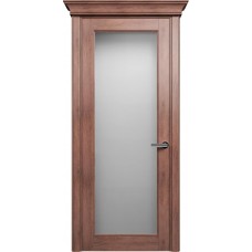 Межкомнатная дверь Status Classic 552, Дуб Капучино, стекло Сатинато белое