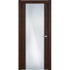 Межкомнатная дверь Status Futura 332, Орех, стекло Триплекс 8 мм с вертикальной гравировкой