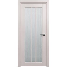 Межкомнатная дверь Status Optima 136, Дуб Белый, стекло Канны