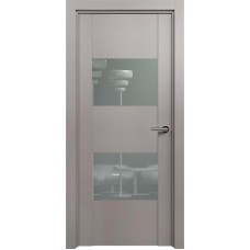 Межкомнатная дверь Status Versia 221, Грей, стекло Лакобель серое