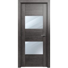 Межкомнатная дверь Status Versia 221, Дуб Патина, стекло Зеркало