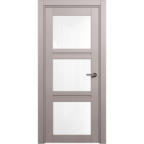 Межкомнатная дверь Status Elegant 146, Грей, стекло Триплекс белый