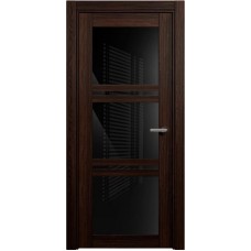 Межкомнатная дверь Status Elegant 147, Орех, стекло Триплекс черный