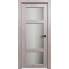 Межкомнатная дверь Status Classic 542, Дуб Серый, стекло Сатинато белое