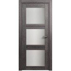 Межкомнатная дверь Status Elegant 146, Дуб Патина, стекло Сатинато белое