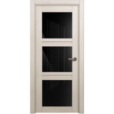 Межкомнатная дверь Status Elegant 146, Дуб Серый, стекло Триплекс черный