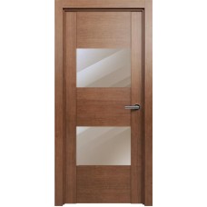 Межкомнатная дверь Status Versia 221, Анегри, стекло Зеркало бронза